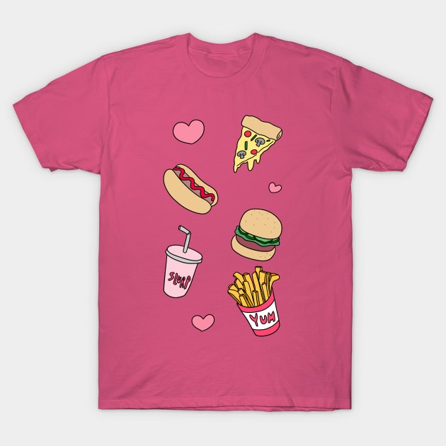 Fast Food Love T-Shirt by saradaboru